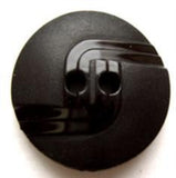 B7436 23mm Black Chunky Matt and Gloss 2 Hole Button - Ribbonmoon