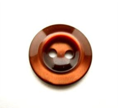 B13585 16mm Hot Chocolate Brown Polyester 2 Hole Button - Ribbonmoon