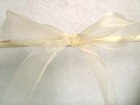 R4810 24mm Cream Nylon Super Sheer Ribbon - Ribbonmoon