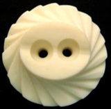 B6163 32mm Cream Very Chunky Bone Sheen Raised Centre 2 Hole Button - Ribbonmoon