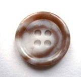 B16803 19mm Beige's and Natural White Gloss Faux Horn 4 Hole Button - Ribbonmoon