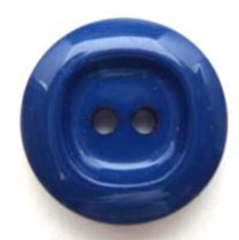 B5673 19mm Dusky Royal Blue High Gloss 2 Hole Button - Ribbonmoon