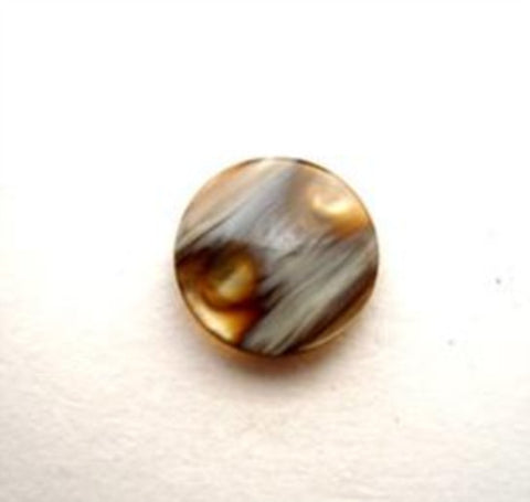 B15723 11mm Frosted Brown Semi Pearlised Shank Button - Ribbonmoon