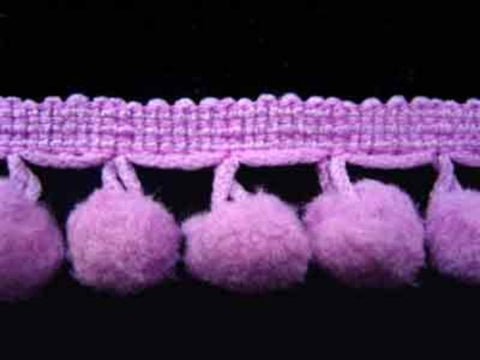 FT1814 20mm Tonal Lilac and Pink Pom Pom Bobble Fringing - Ribbonmoon