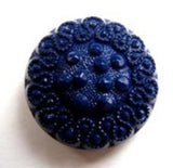 B13780 20mm Dark Royal Blue Domed Textured Shank Button - Ribbonmoon