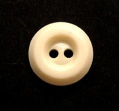 B8326 14mm Cream Chunky High Gloss 2 Hole Button - Ribbonmoon