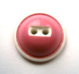 B17656 20mm Dark Rose Pink Glossy Heavily Domed 2 Hole Button