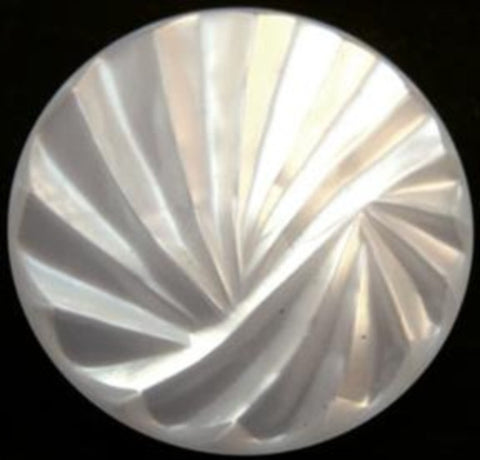 B8370 Tonal Pearlised White Textured Surface Shank Button - Ribbonmoon