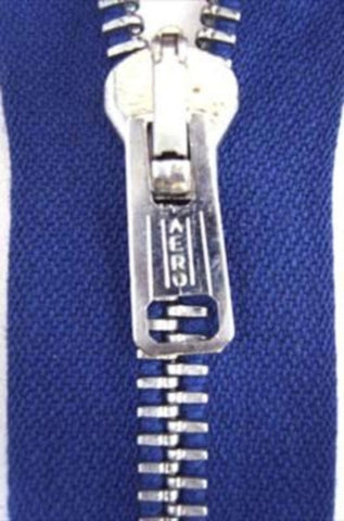 Z3687 51cm Dusky Royal Blue Metal Teeth No.5 Open End Zip - Ribbonmoon