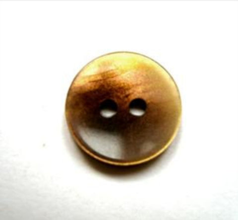 B16609 15mm Browns and Iridescent Shimmery Shell Effect 2 Hole Button - Ribbonmoon