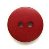 B5835 15mm Dusky Scarlet Berry Soft Sheen 2 Hole Button - Ribbonmoon