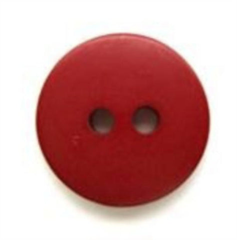 B5835 15mm Dusky Scarlet Berry Soft Sheen 2 Hole Button - Ribbonmoon