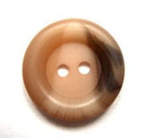 B15331 19mm Rosy Beiges and Dark Brown Soft Sheen 2 Hole Button - Ribbonmoon