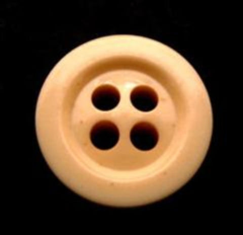 B10575 18mm Glossy Rich Cream 4 Hole Button - Ribbonmoon