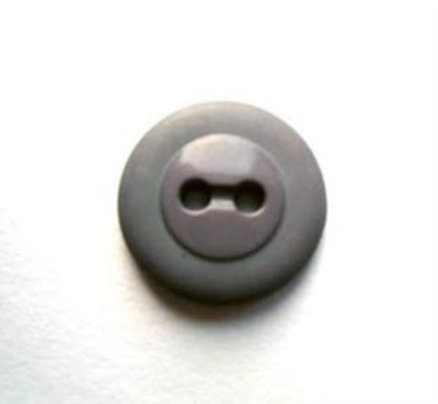 B17289 15mm Grey and Mauve Matt Rim and Glossy Centre 2 Hole Button - Ribbonmoon