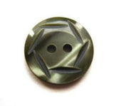 B7252 15mm Tonal Deep Linden Green Pearlised 2 Hole Button - Ribbonmoon