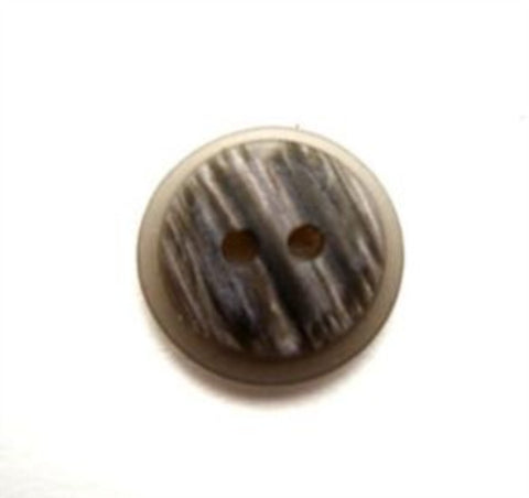 B13518 15mm Mixed Greys Matt Stone Effect 2 Hole Button - Ribbonmoon