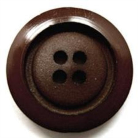 B16398 23mm Dark Brown Matt Centre 4 Hole Button - Ribbonmoon