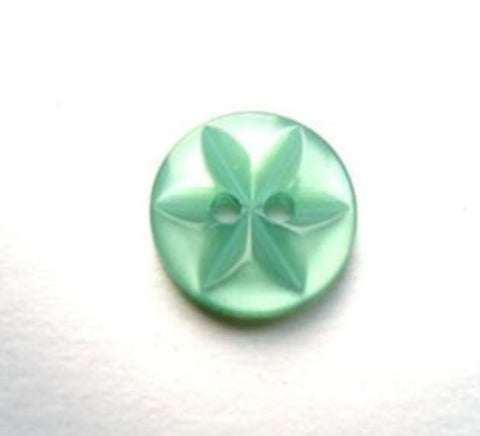 B17421 14mm Dusky Aqua 2 Hole Polyester Star Button - Ribbonmoon