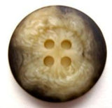 B6498 20mm Charcoal and Natural Hush Green Bone Sheen 4 Hole Button - Ribbonmoon