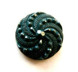 B8496 18mm Deep Jade Green Textured Shank Button - Ribbonmoon