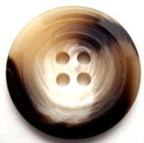 B9845 22mm Creams and Dark Brown Aaran 4 Hole Button - Ribbonmoon