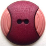 B9026 27mm Burgundy and Dusky Pink 2 Hole Button - Ribbonmoon