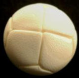 B12163 23mm Ivory Leather Effect Shank Football Button - Ribbonmoon