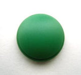 B15727 17mm Deep Green Slightly Domed Matt Shank Button - Ribbonmoon