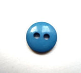 B16101 11mm Kingfisher Blue Gloss 2 Hole Button - Ribbonmoon