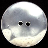 B16456 29mm Pearlised White 2 Hole Button with a Textured Area - Ribbonmoon