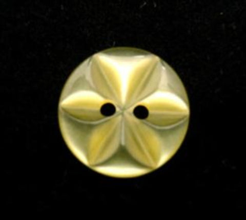 B11960 16mm Yellow 2 Hole Polyester Star Button - Ribbonmoon