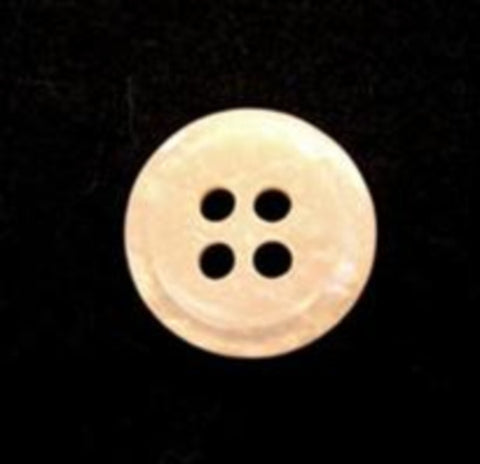 B7231 11mm Ivory Pearlised 4 Hole Button with an Iridescence - Ribbonmoon