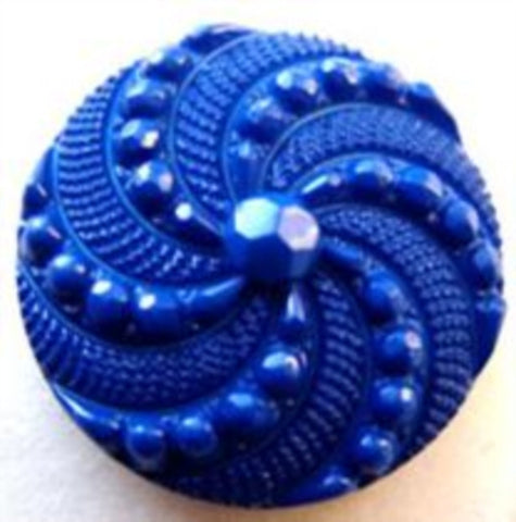 B8454 22mm Royal Blue Textured Shank Button - Ribbonmoon