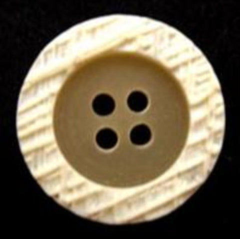 B6535 22mm Honey Aaran Stone Effect Rim, Matt Centre 4 Hole Button - Ribbonmoon