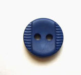 B7677 12mm Yale Blue Soft Sheen 2 Hole Button - Ribbonmoon