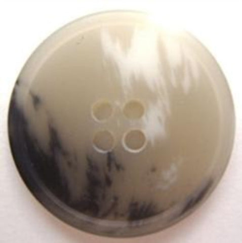 B6770 23mm Charcoal and Natural Greys Bone Sheen 4 Hole Button - Ribbonmoon