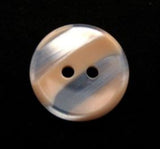 B12561 18mm Peach and Pearl Variegated Polyester 2 Hole Button - Ribbonmoon