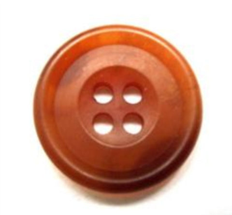 B15889 19mm Tonal Rust Brown Soft Sheen 4 Hole Button - Ribbonmoon