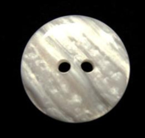 B15858 20mm Pearlised White Shimmery 2 Hole Button - Ribbonmoon