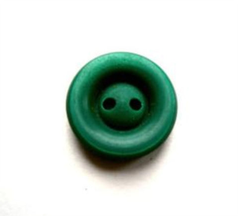 B17541 15mm Deep Parakeet and Jade Green Matt Centre 2 Hole Button - Ribbonmoon