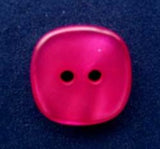 B15786 15mm Shocking Pink Pearlised Surface Shimmery 2 Hole Button