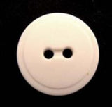 B5138 17mm White Matt Centre 2 Hole Button - Ribbonmoon