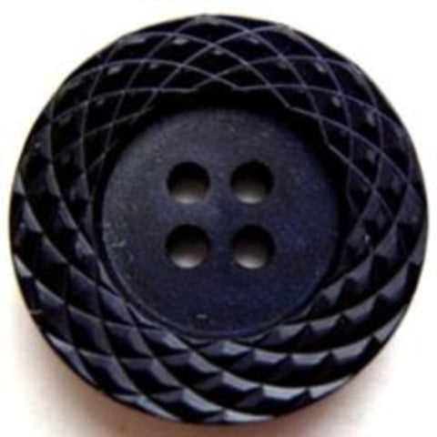 B7388 25mm Navy Textured Chunky 4 Hole Button - Ribbonmoon