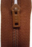 Z1576 YKK 56cm Rich Brown Nylon No.3 Pin Lock Closed End Zip