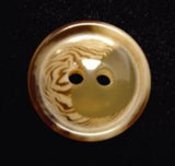 B11097 17mm Creams and Brown High Gloss 2 Hole Button - Ribbonmoon