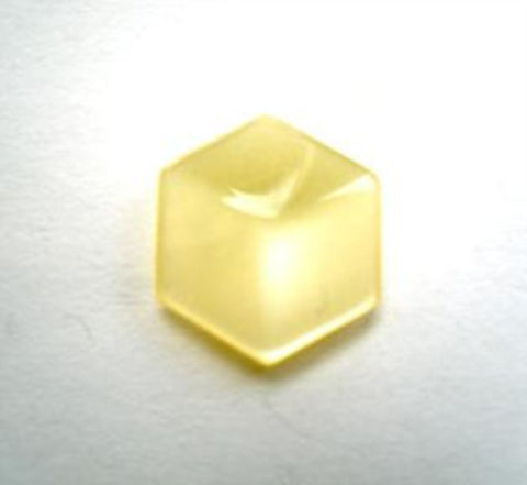 B12158 15mm Lemon Hexagonal Polyester Shank Button - Ribbonmoon