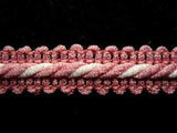 FT1786 13mm Pale Dusky Pink and White Corded Braid - Ribbonmoon