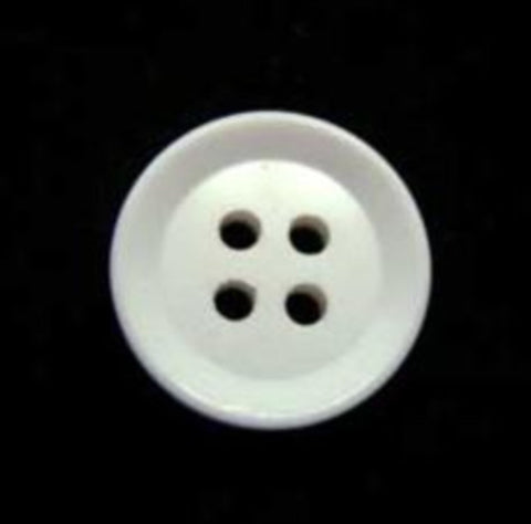 B4771 15mm White Gloss 4 Hole Button - Ribbonmoon