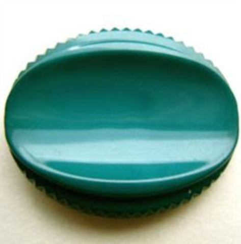 B14384 25mm Jade Green Gloss Oval Shank Button - Ribbonmoon